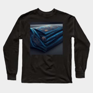 blue suede pattern 05 Long Sleeve T-Shirt